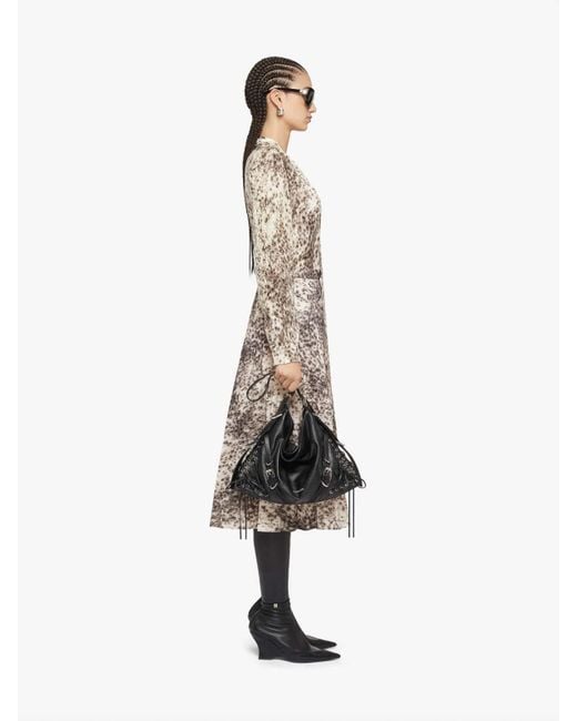 Givenchy Natural Snow-Leopard Printed Lavalliere Blouse