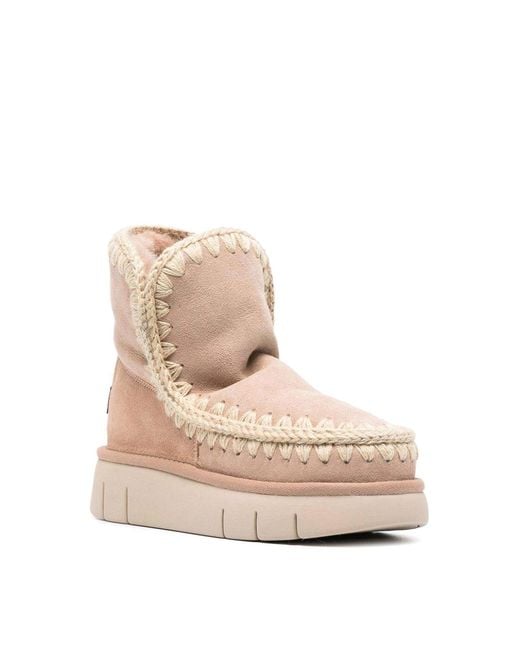 Mou Natural Eskimo 18 Bounce Suede Ankle Boots