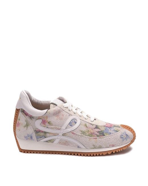 Loewe Pink `Flow` Print Sneakers