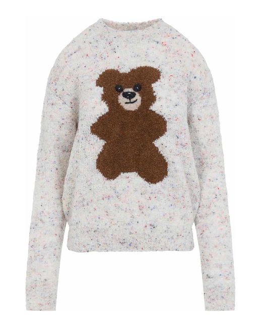 Moschino White Bear Sweater