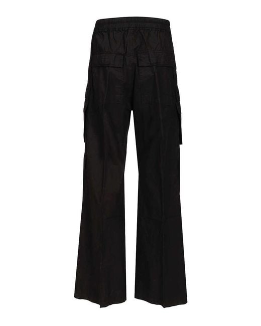 Rick Owens Black Jumbo Double Cargo Pants for men