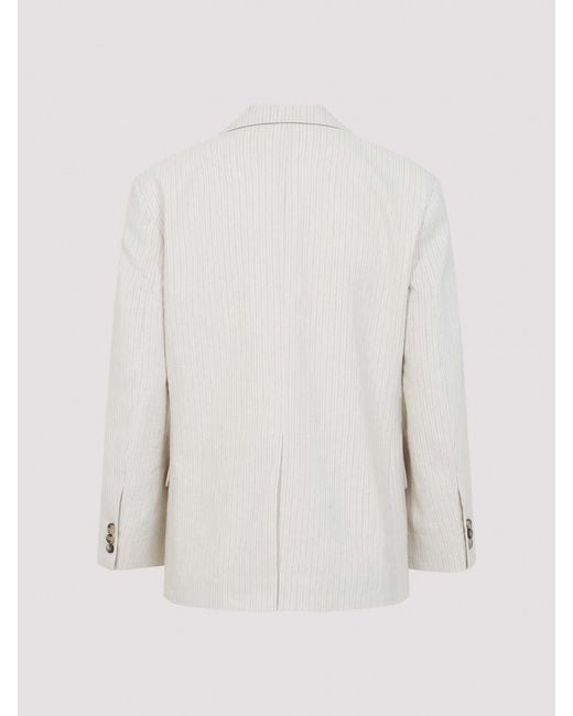 Dries Van Noten White Tailored Blazer