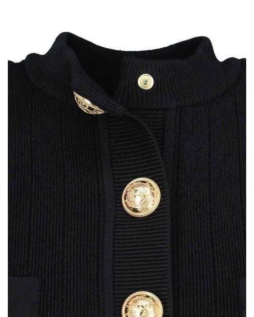 Cardigan Con Bottoni Decorativi di Balmain in Black
