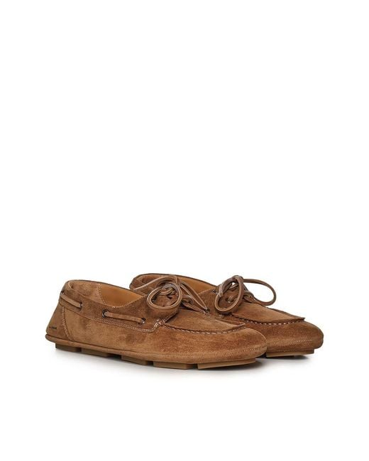 Sturlini Brown Suede Loafers for men