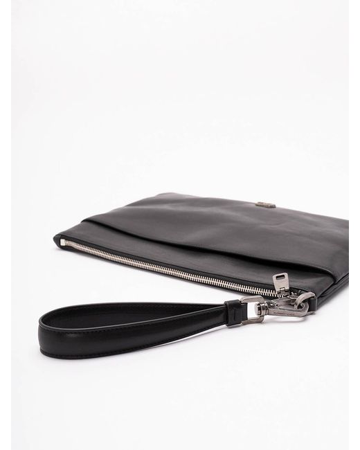 Dolce & Gabbana Black Leather Pouch for men