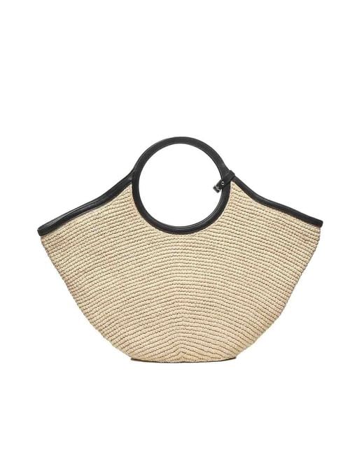Courreges Metallic Holy Raffia Tote Bag