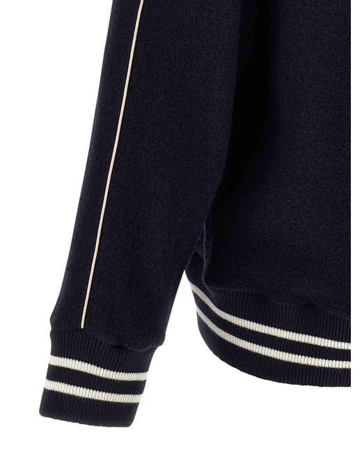 Wales Bonner Blue 'The October Varsity' Bomber Jacket for men