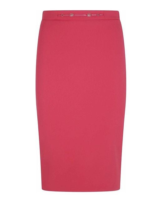 Elisabetta Franchi Pink Midi Skirt
