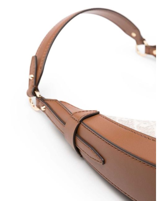 Michael Kors White Preston Small Leather Shoulder Bag