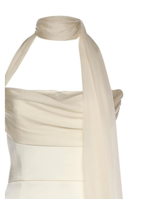 The New Arrivals White Julietta Silk Maxi Dress