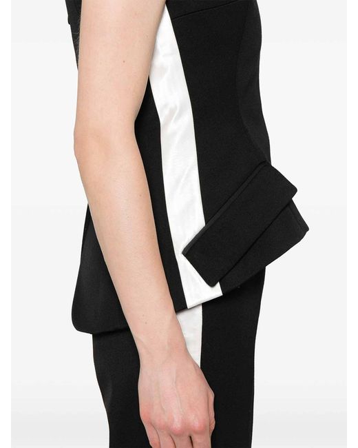 MERYLL ROGGE Black Twill-Weave Vest