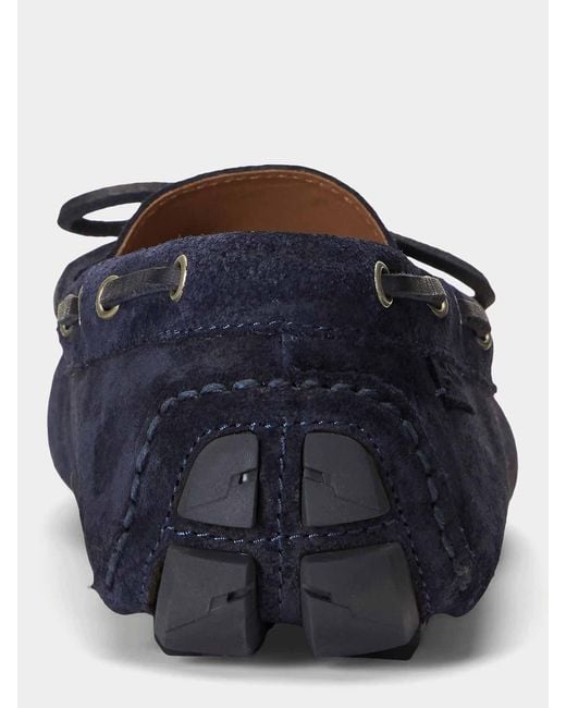 Polo Ralph Lauren Blue Anders Tie-Casual Shoe-Driver-Suede for men
