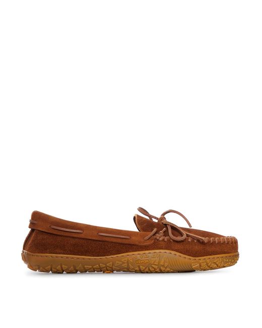 Buttero Brown Suede Boat Loafers With Vibram Sole for men