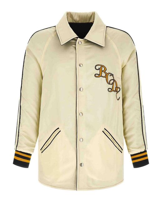 Bode Black 'Monogram Snap' Reversible Jacket for men