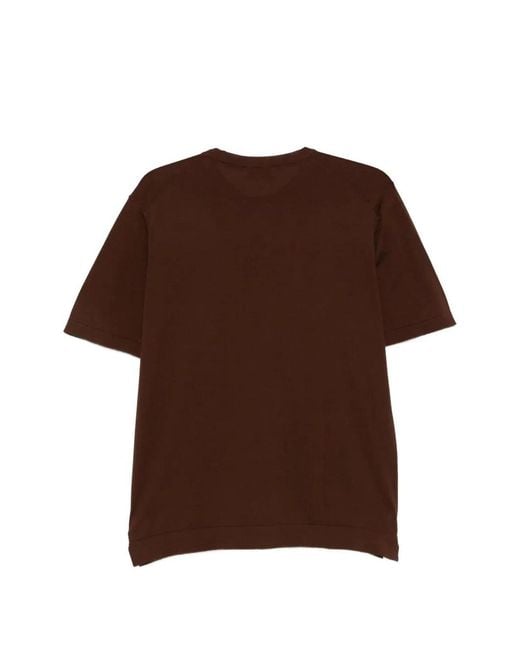 Piacenza 1733 Brown Short Sleeve T-Shirt for men
