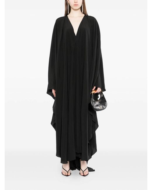 Tom Ford Black Asymmetric V-Neck Dress