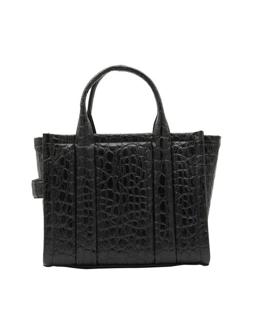 Marc Jacobs Black Leather The Mini Tote Bag