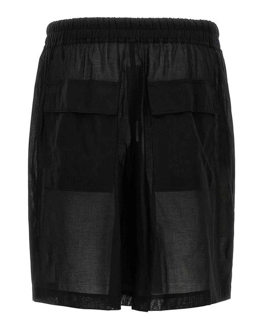 Rick Owens Black Kiltshorts Bermuda Shorts for men