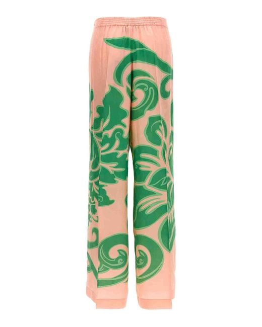Etro Green Silk Pants