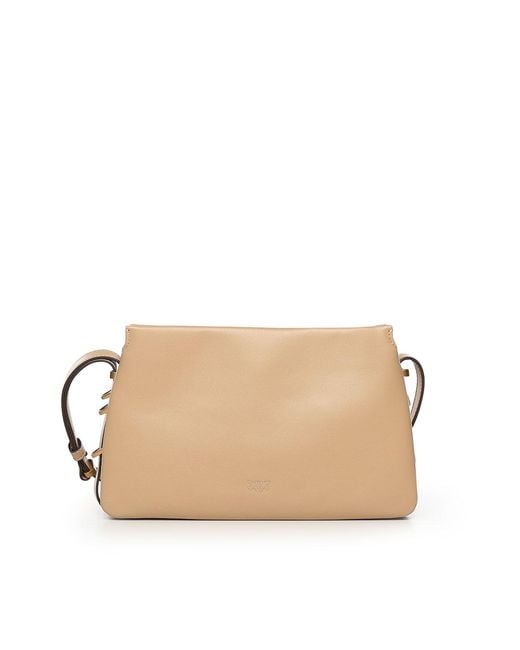 Pinko Natural Mini One Two Three Bag Leather Shoulder Bag