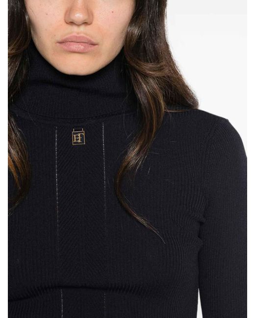 Elisabetta Franchi Blue Turtleneck