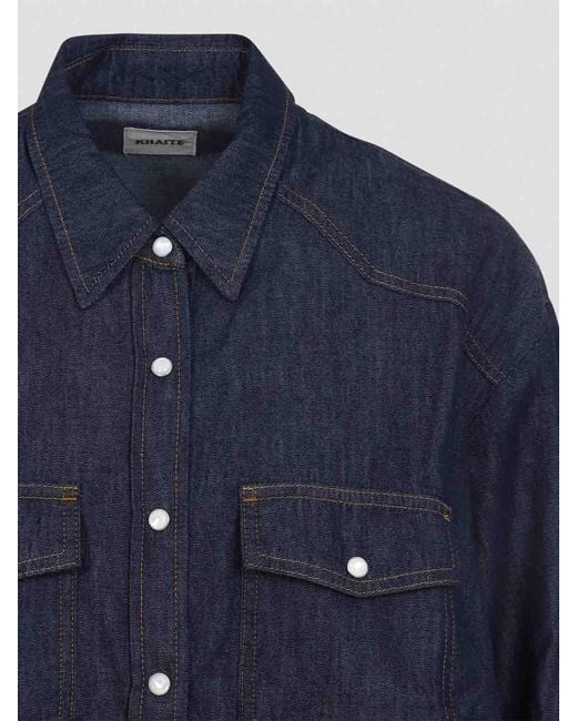 Khaite Blue Grenon Shirt