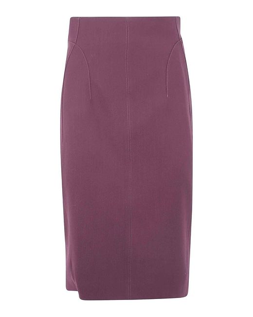 Mugler Purple Midi Skirt