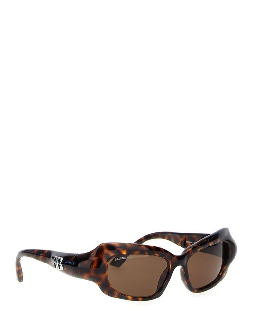 Palazzo Rectangle Occhiali Da Sole Marrone di Balenciaga in Brown da Uomo
