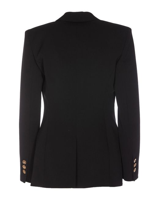 Versace Black Single Breasted Jacket With Reverse Detail