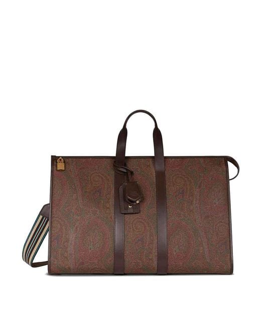 Etro Brown Arnica Large Travel Bag for men