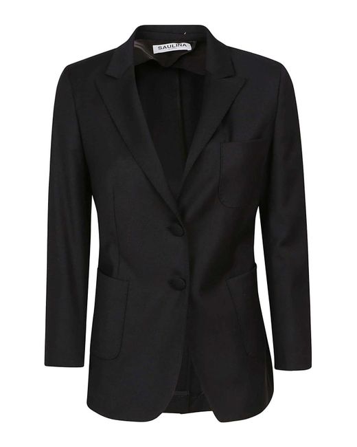 SAULINA Black Adelaide Wool Jacket