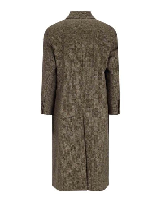 sunflower Green Double-Breasted Coat for men