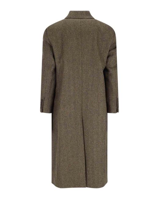 sunflower Green Double-Breasted Coat for men