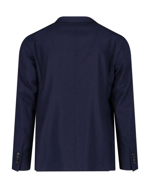 Tagliatore Blue Single-Breasted Virgin Wool Blazer for men