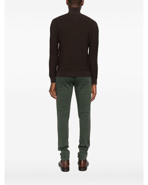 Emporio Armani Brown High Neck Pullover for men