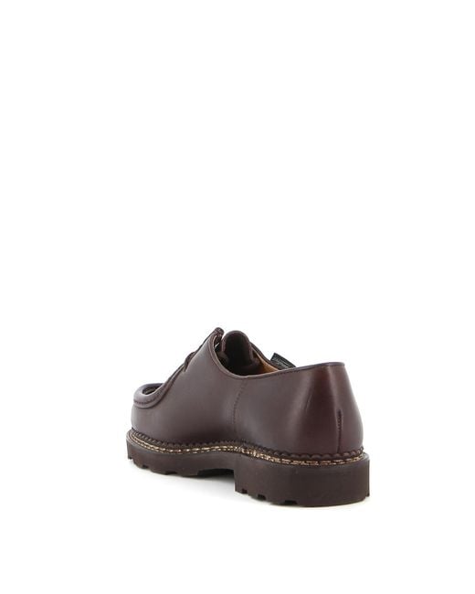 Paraboot Brown Michael Leather Lace-Ups for men
