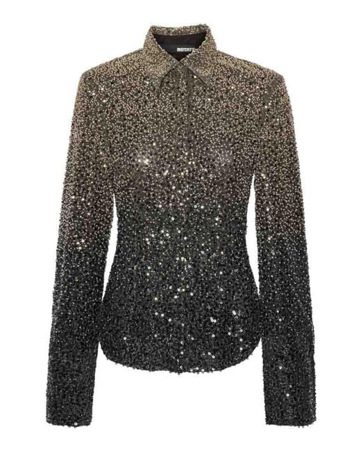 ROTATE BIRGER CHRISTENSEN Black Shirt With Sequins