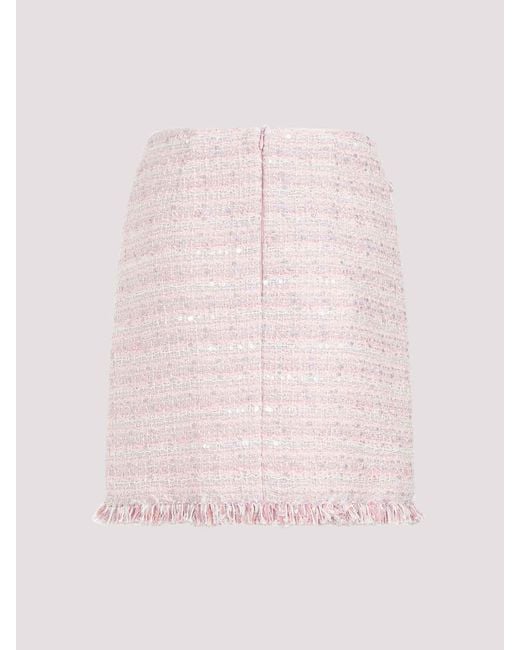 Giambattista Valli Pink Boucle Mini Skirt