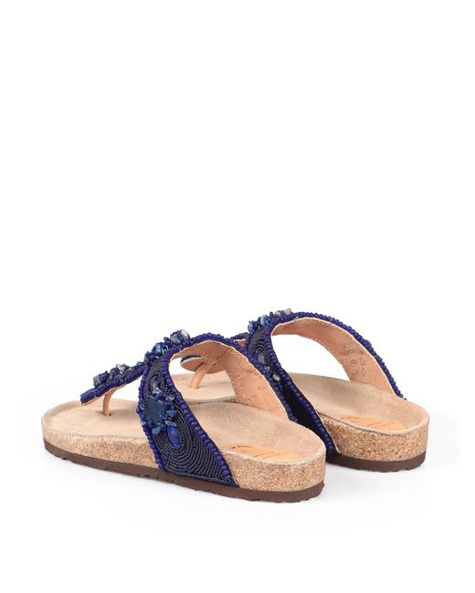 Maliparmi Blue Infrabijoux Glamour Thong Sandals