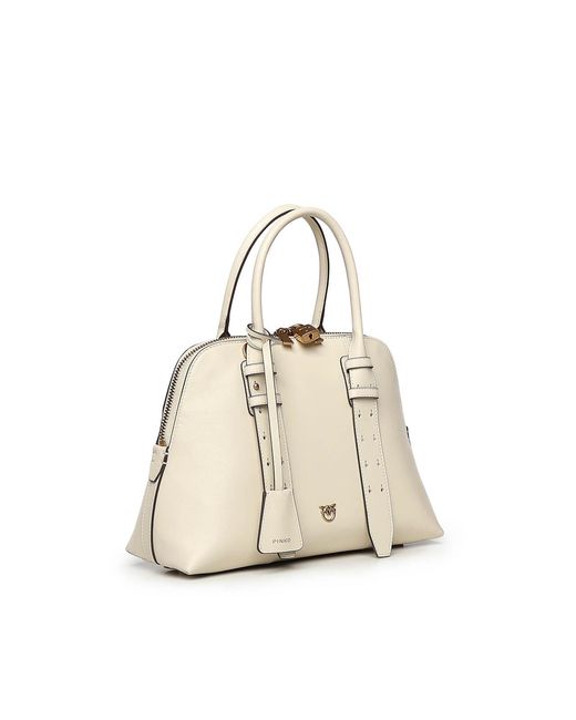 Pinko Natural Escape Bag Medium Leather Handbag