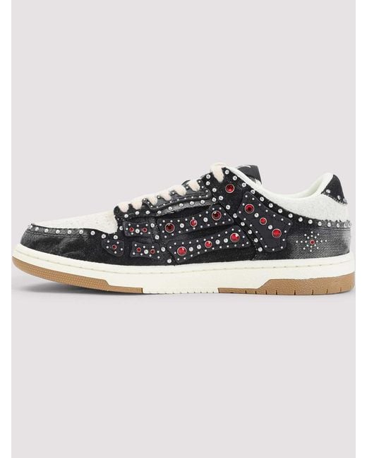 Amiri White Studded Skeleton Top Low Sneakers for men