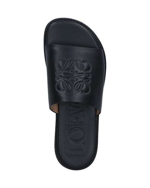 Loewe Black Slide Sandals for men
