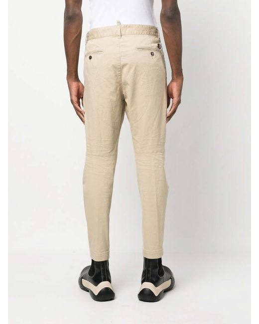 DSquared² Natural Cotton Chino Trousers for men