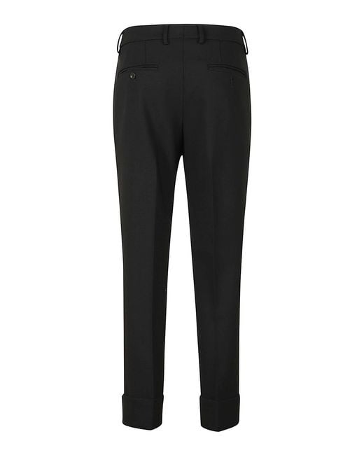 Incotex Black Wool Blend Trousers