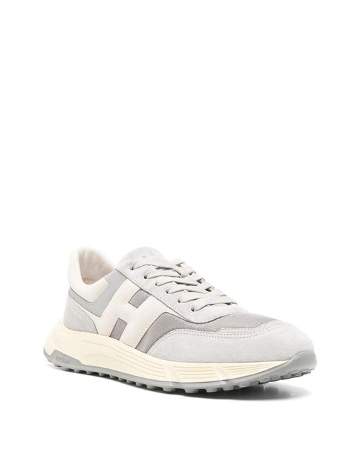 Hogan White H669 Side H Patch Sneakers for men