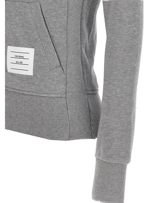 Thom Browne Gray Logo Hoodie