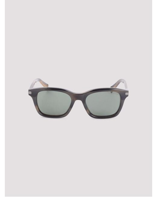 Zegna Gray Acetate Sunglasses for men