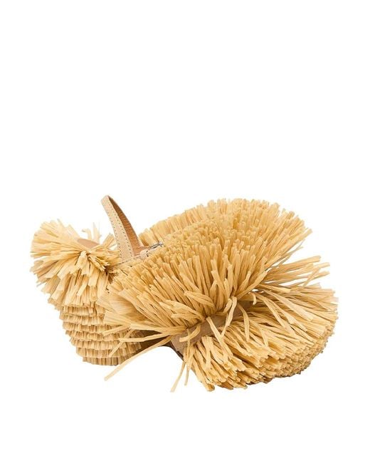 Moschino Metallic Cork Raffia Sandal