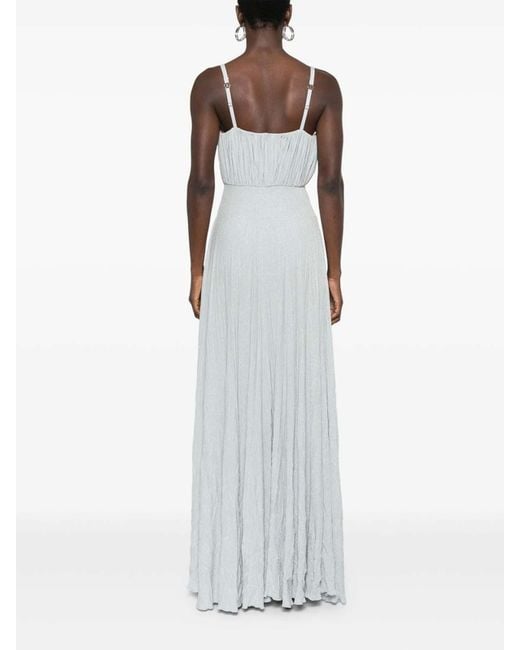 Elisabetta Franchi White Evening Dress With Embroidery
