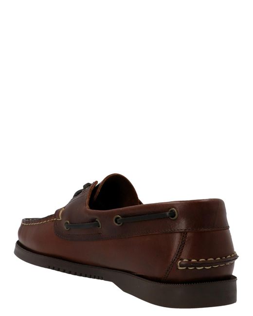Paraboot Brown Barth Boat Shoes for men